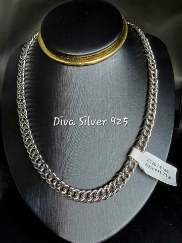 925 sterling silver Curb chain