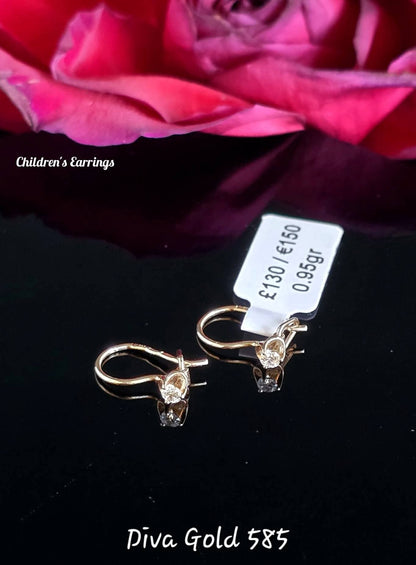 children's gold earrings. 0.95gr