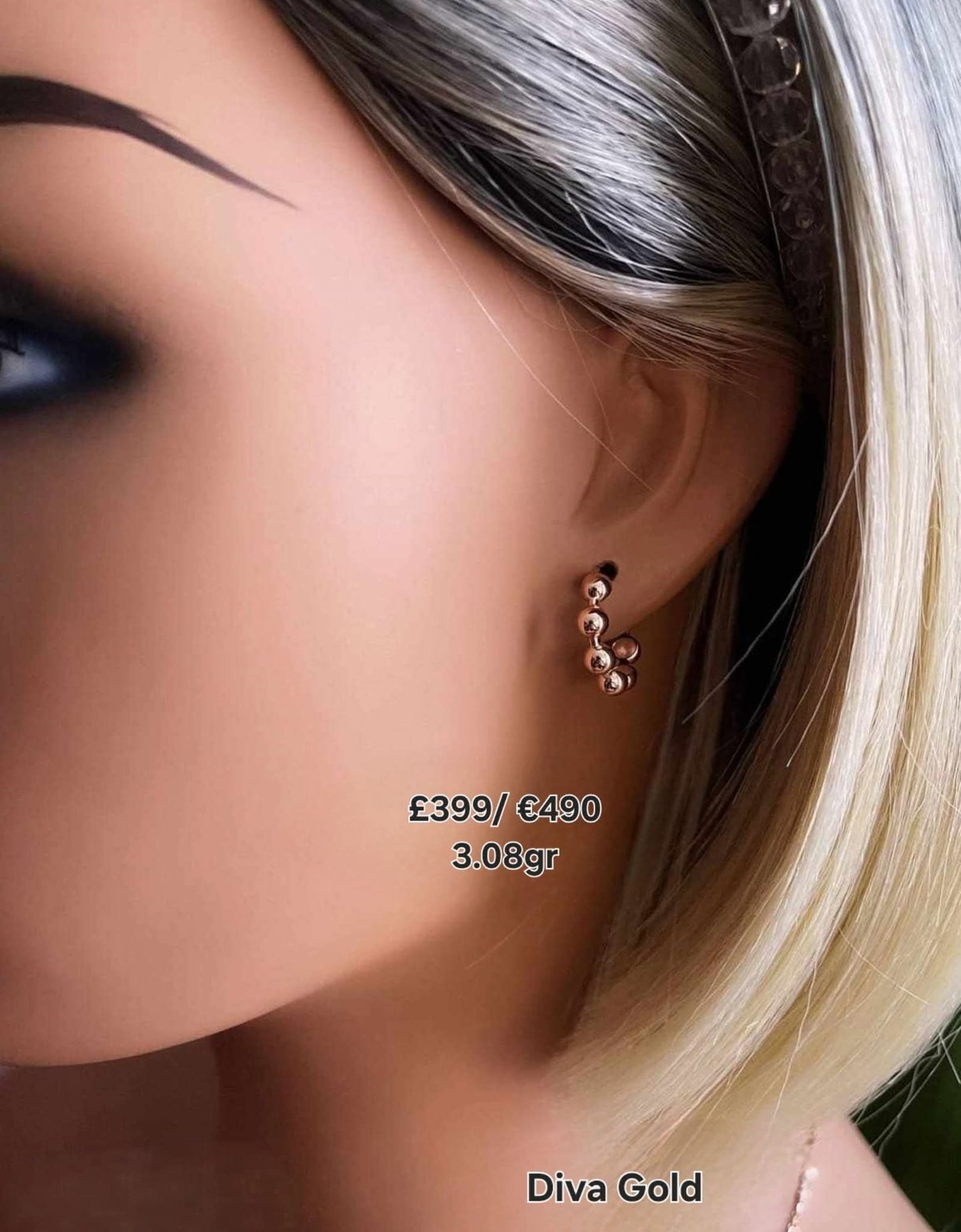 585 Gold hoop earrings. 3.08gr