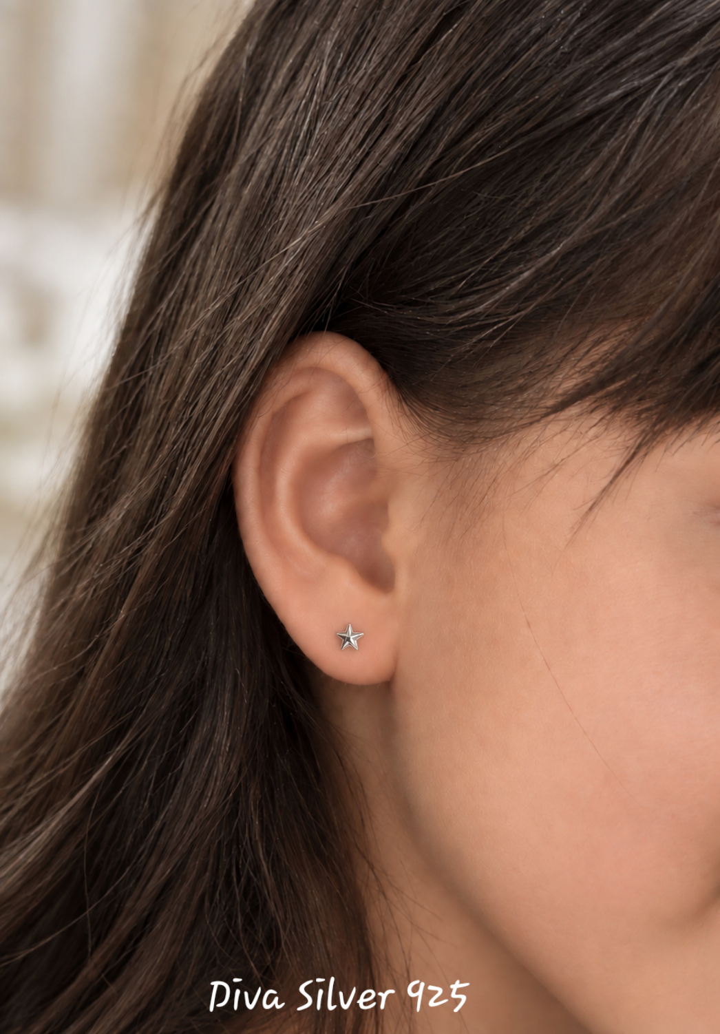 Sterling Silver Star Stud Earrings