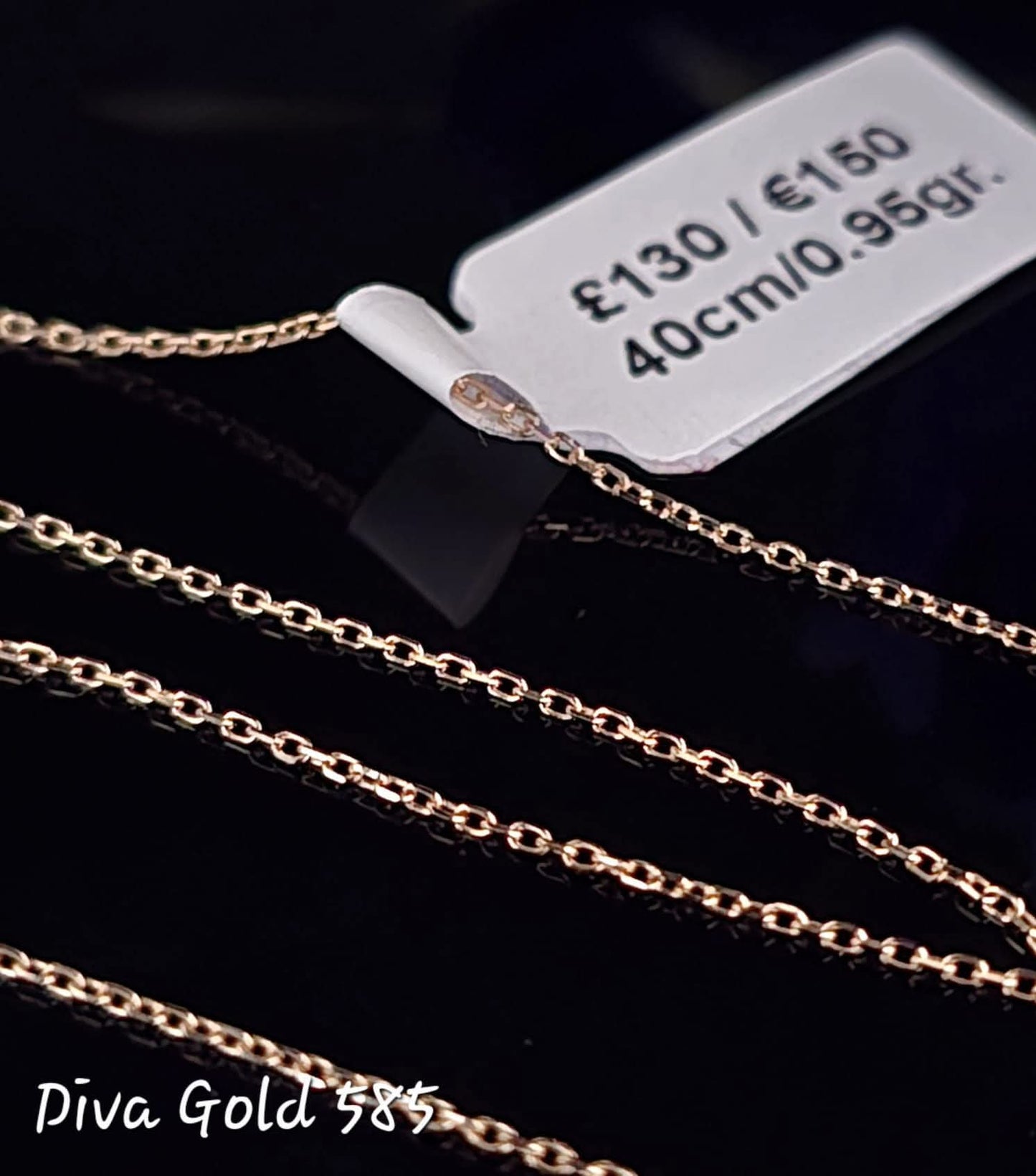 40cm Gold chain 585, 0.95gr