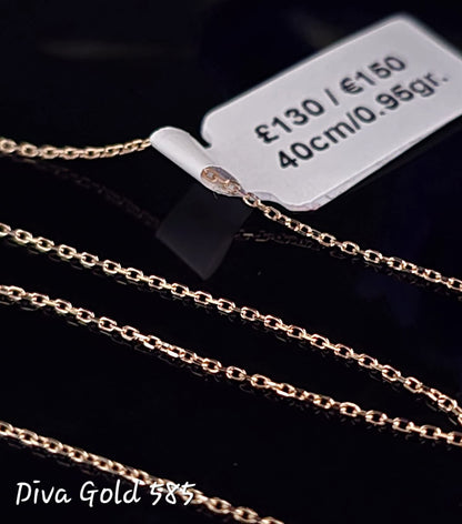 40cm Gold chain 585, 0.95gr