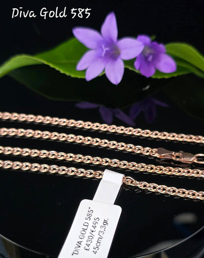 585 Gold chain 45cm. 3.3gr