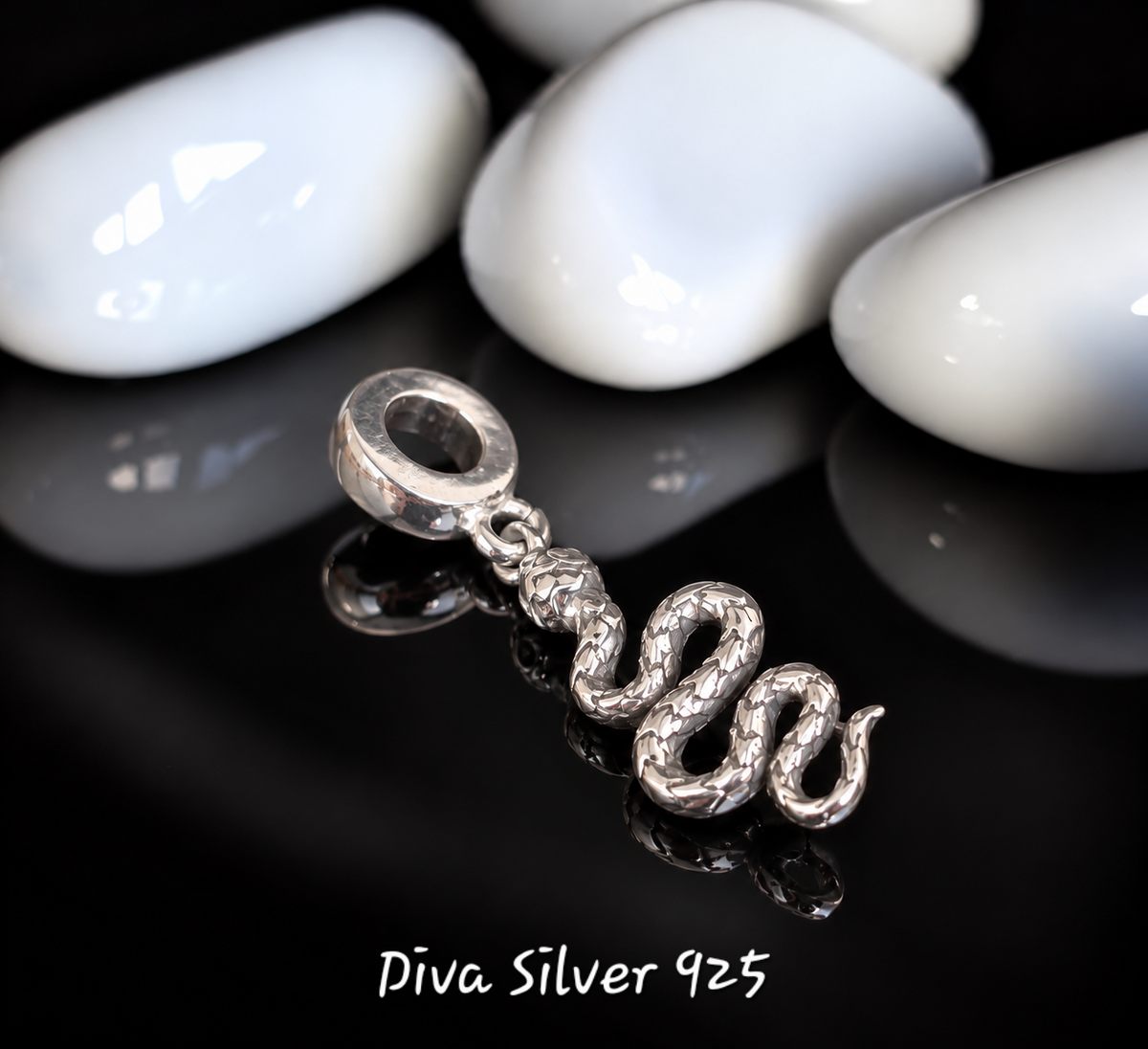 925 Sterling Snake Charm