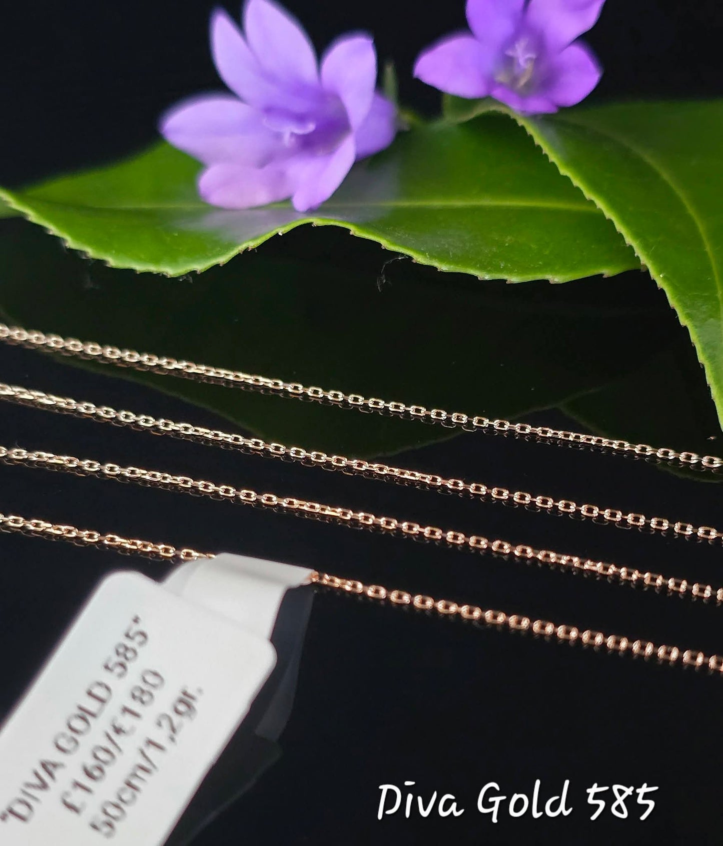 585 Gold chain 50cm. 1.2gr