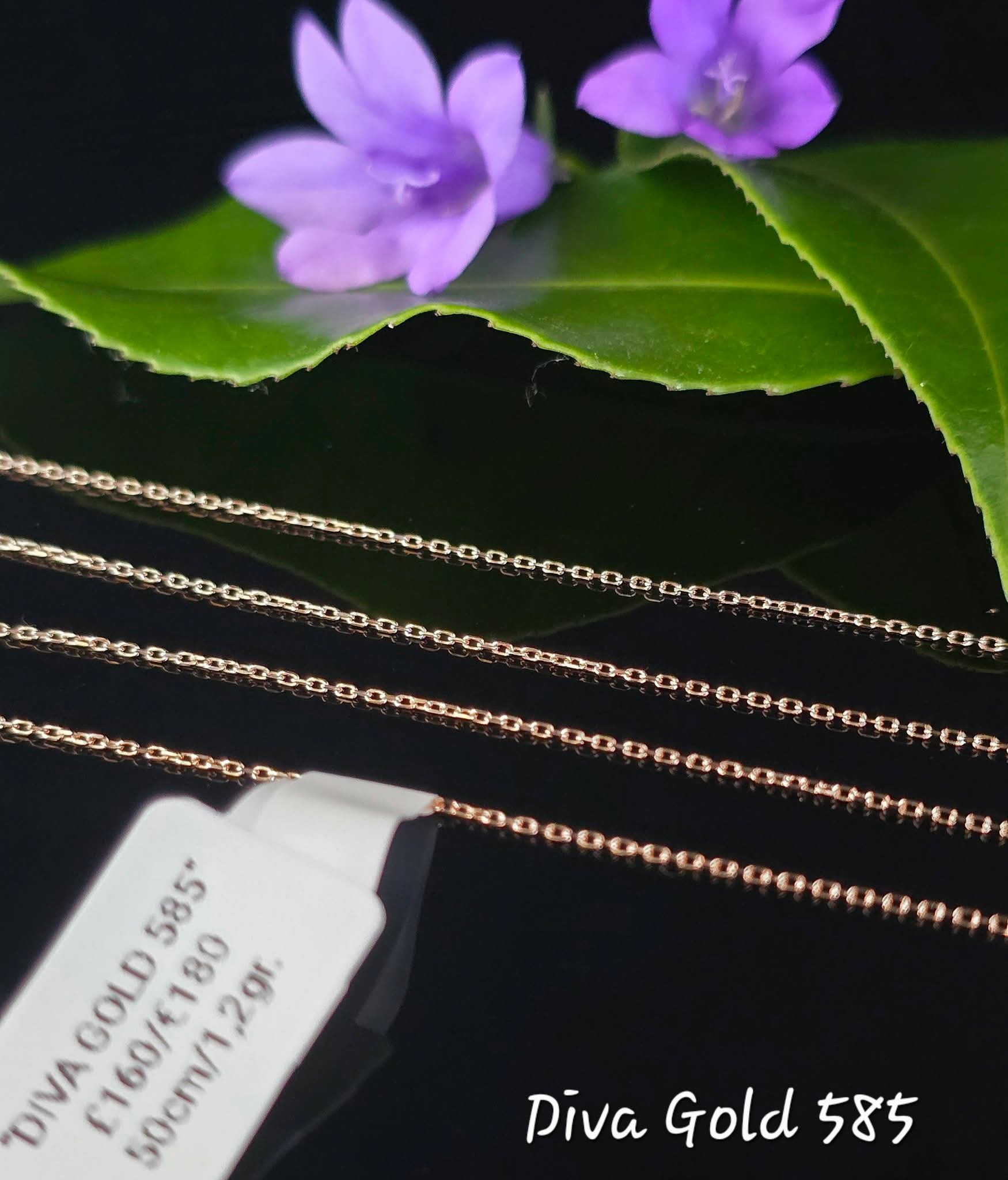585 Gold chain 50cm. 1.2gr