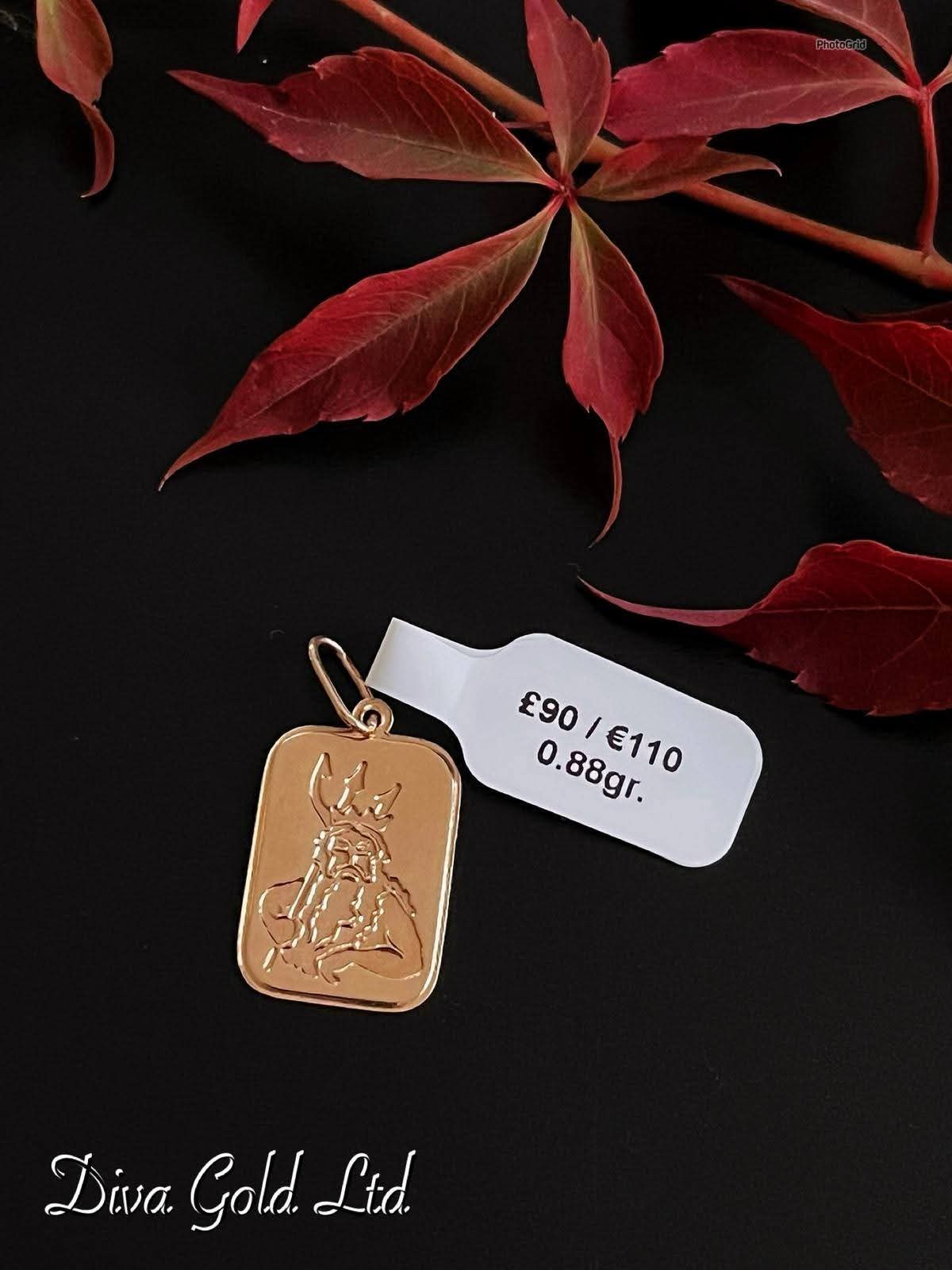 Gold 585 aquarius pendant