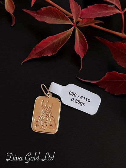 Gold 585 aquarius pendant