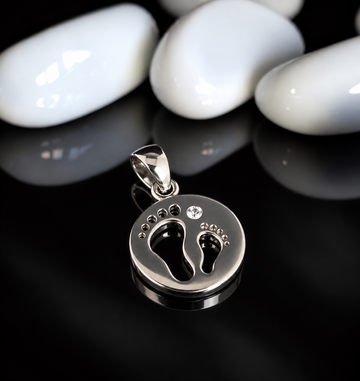 925 Sterling Footprint Pendant