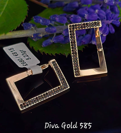 585 Gold earrings. 5.23gr