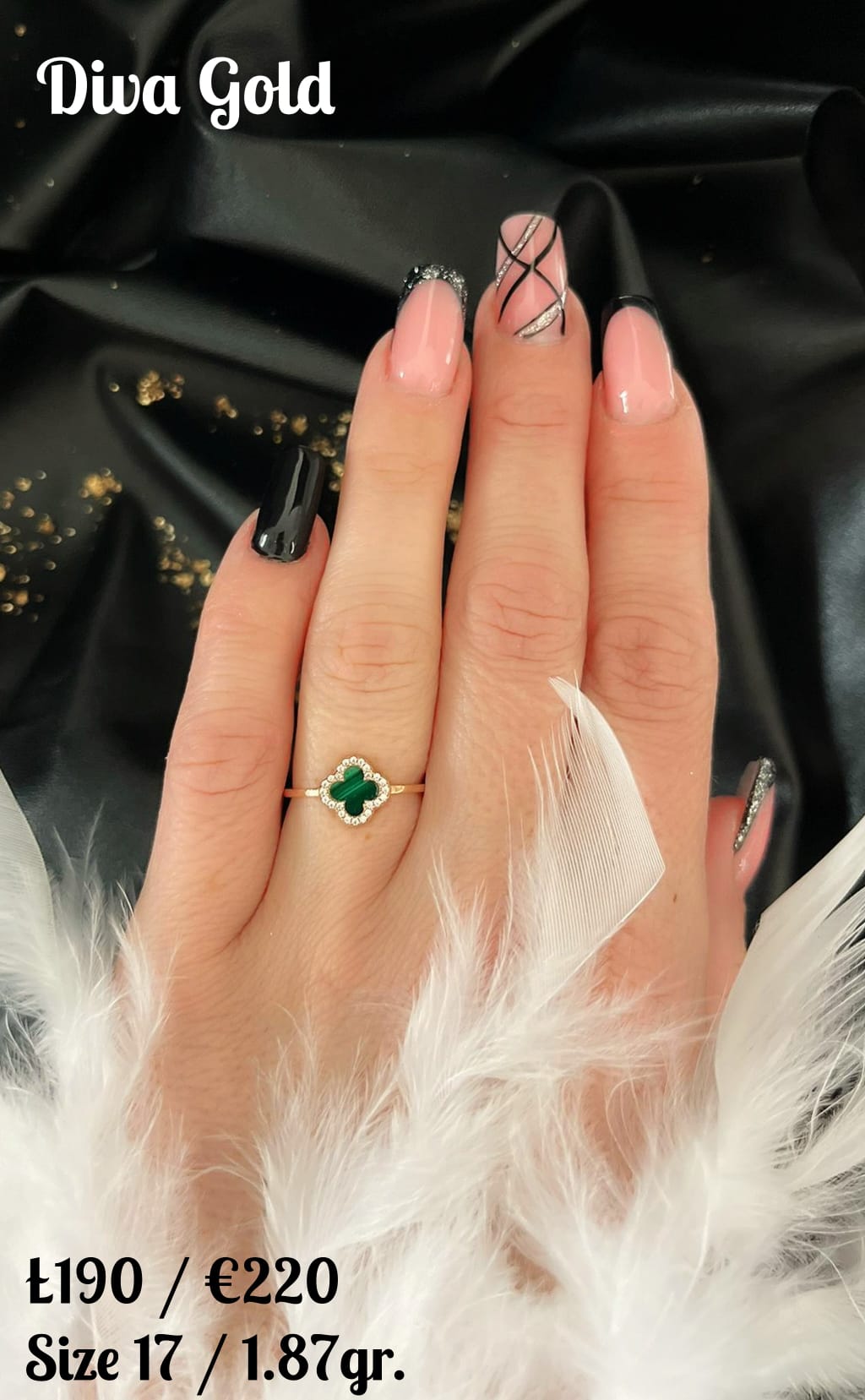 Gold clover ring. Size 17