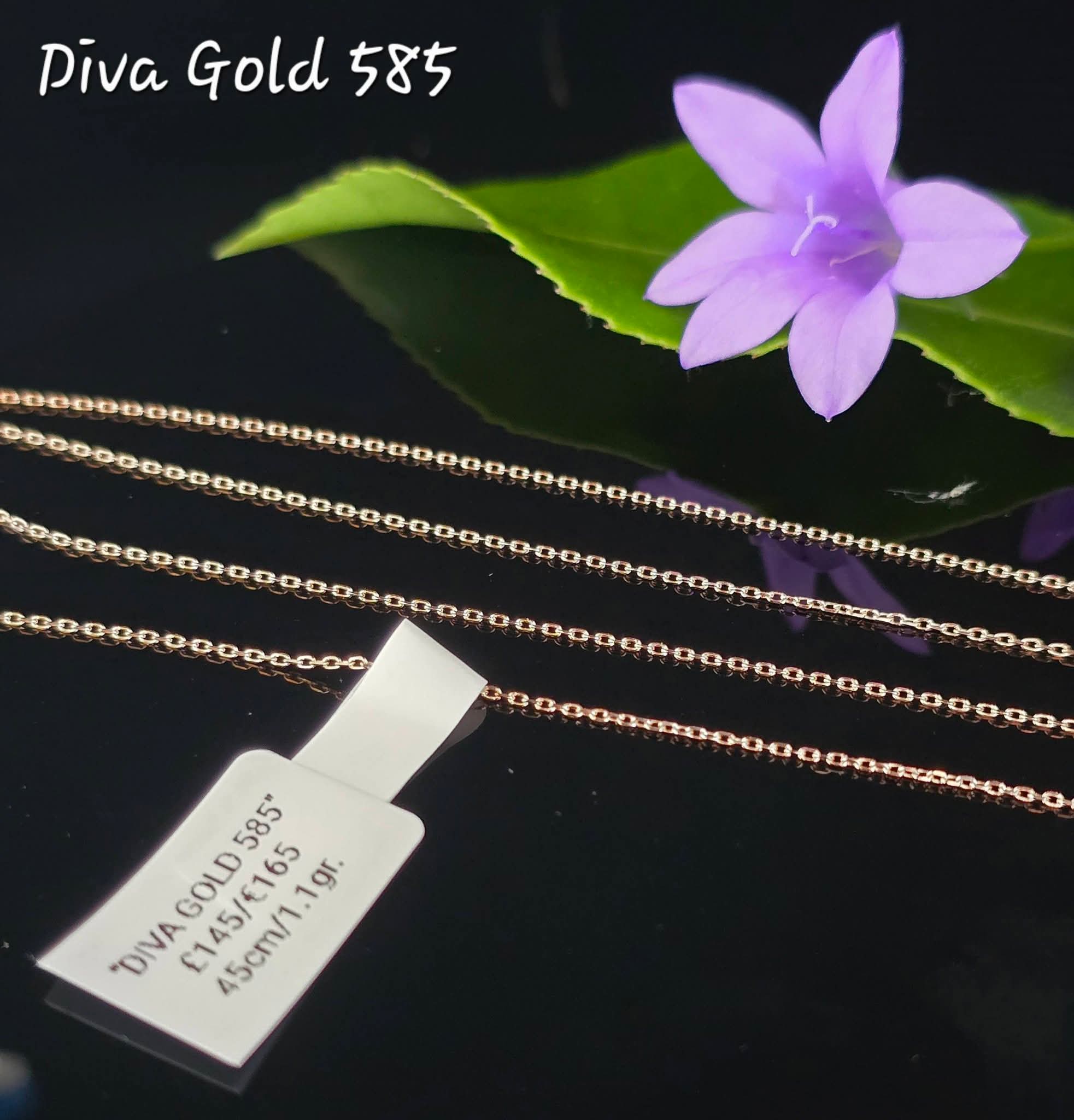 585 Gold chain 45cm. 1.1gr