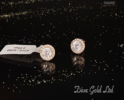 Gold 585 stud earrings