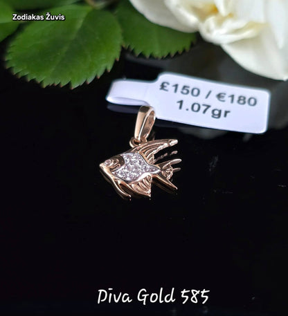 Golden zodiac fish. 1.07gr