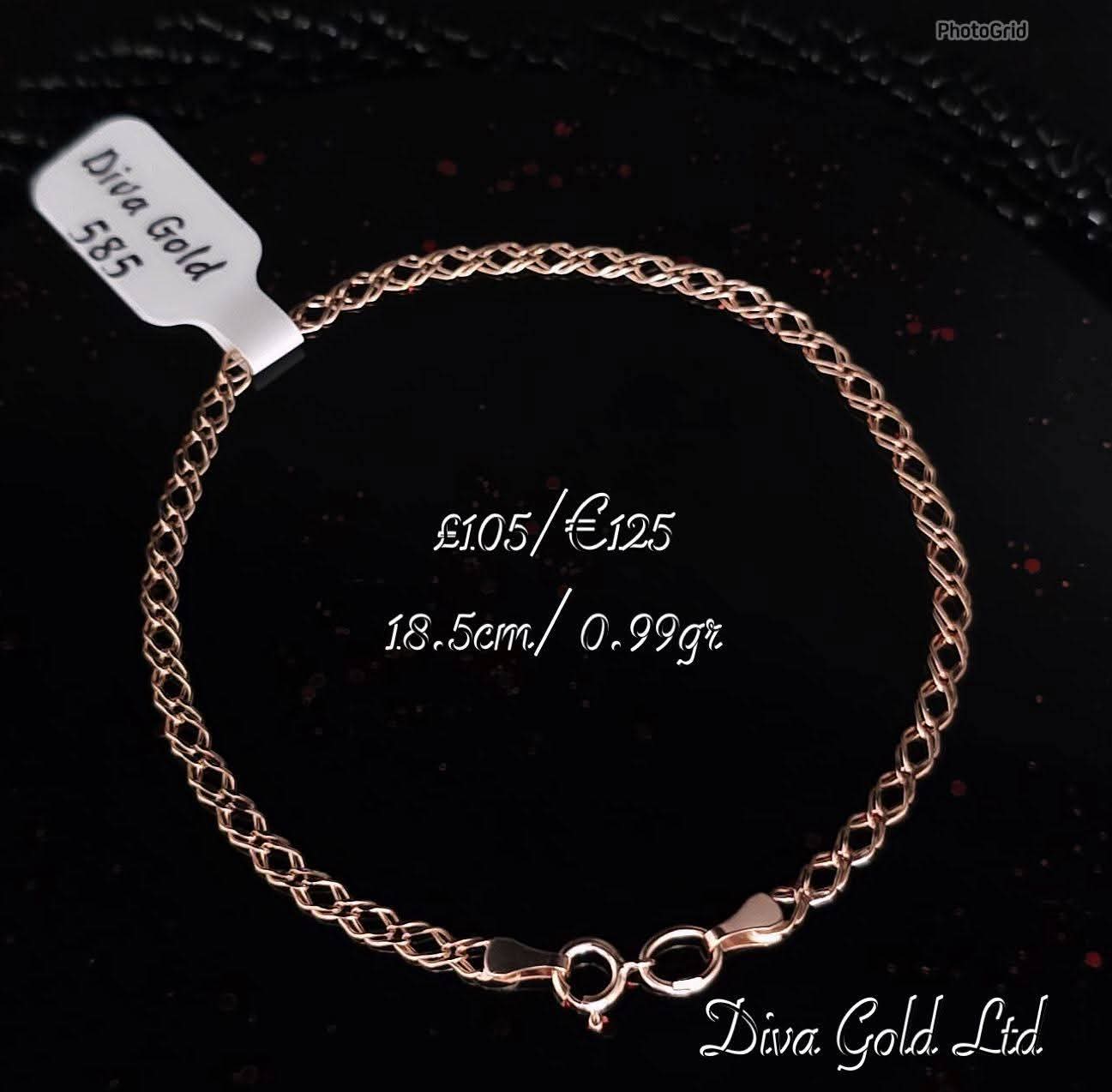 Gold bracelet. 18.5 cm