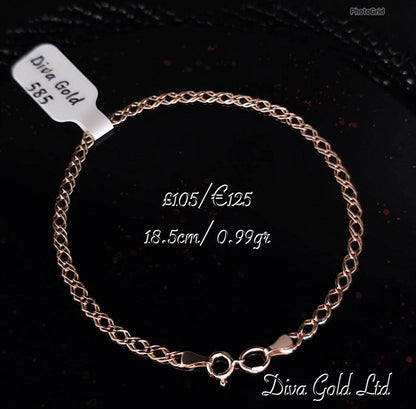 Gold bracelet. 18.5 cm