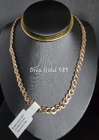 585 Gold chain 55cm. 8.33gr