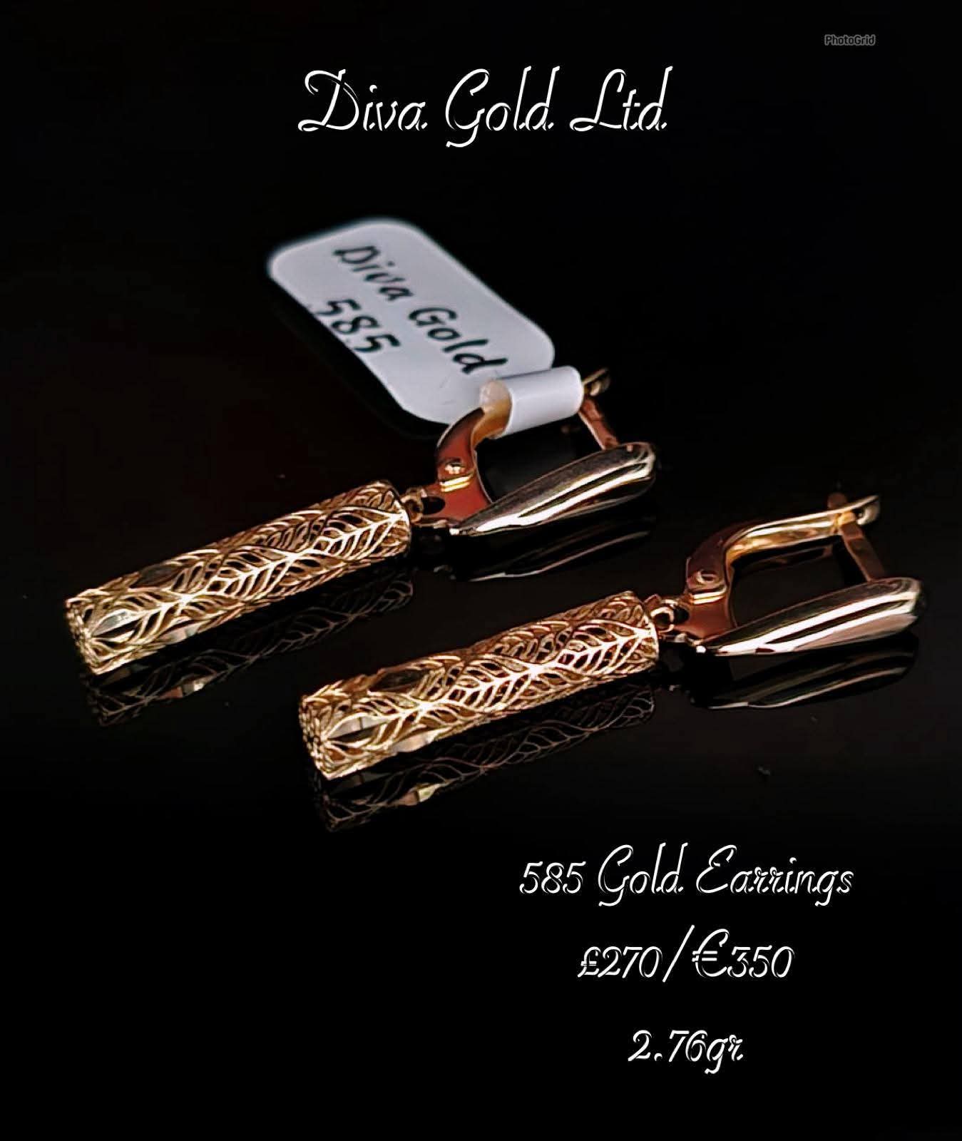 Gold 585 earrings