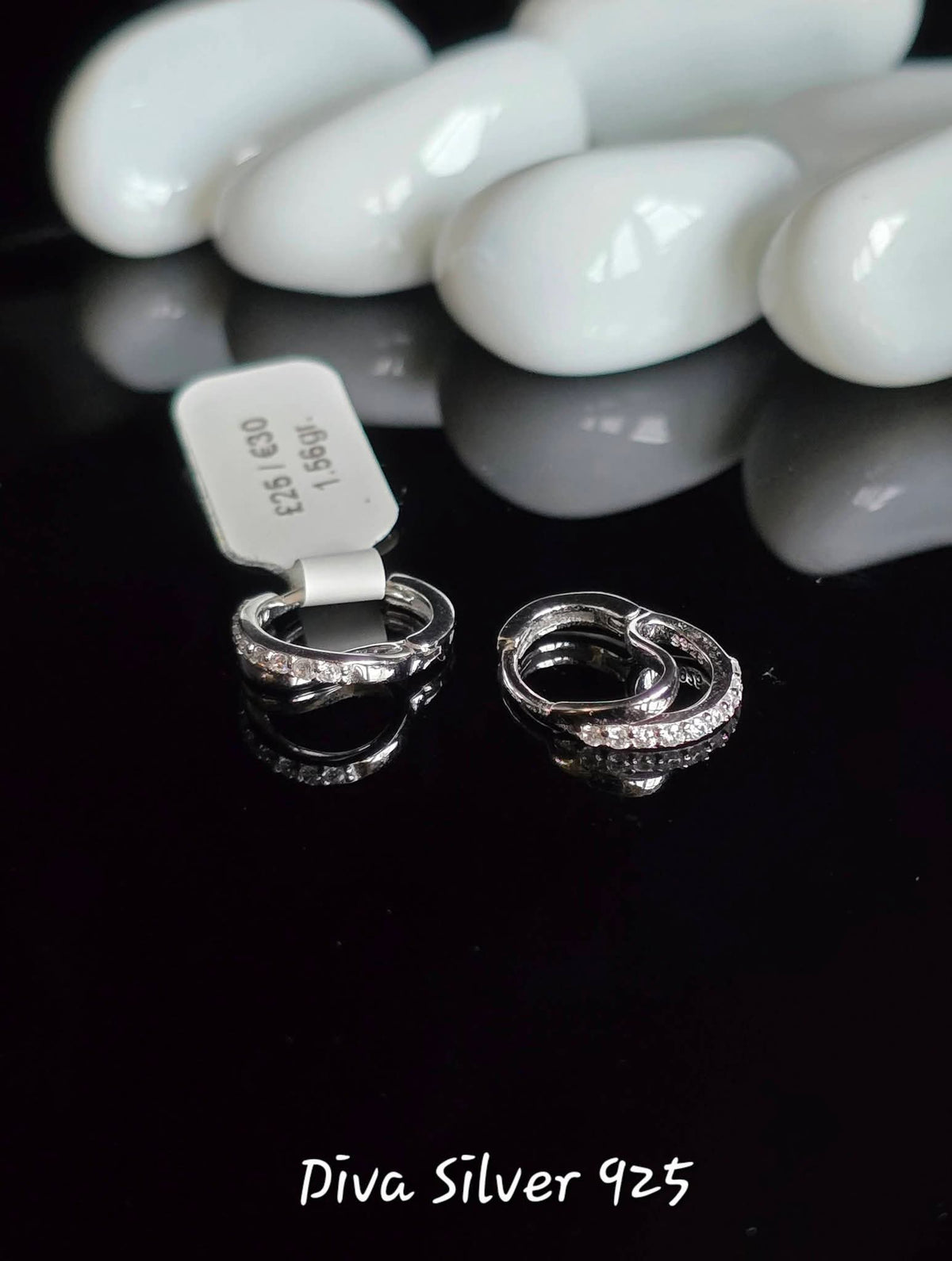 Sterling Silver Hoop Style Women Earrings