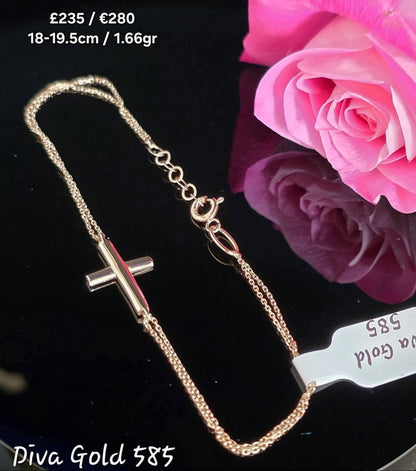 18-19cm Gold bracelet 585