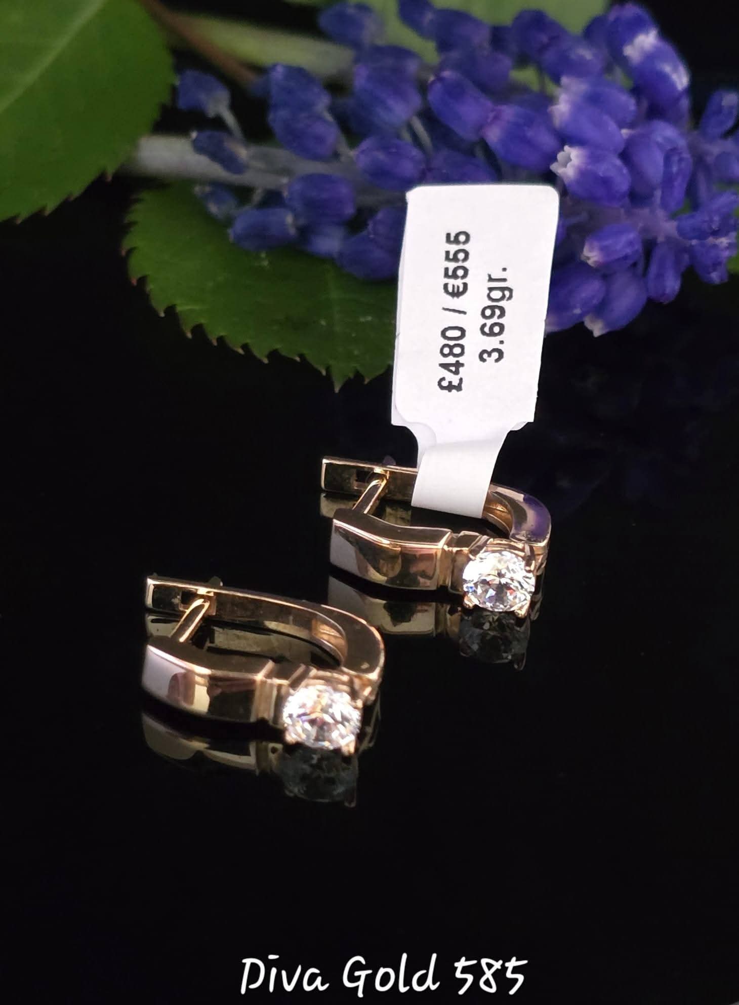585 Gold earrings. 3.69gr
