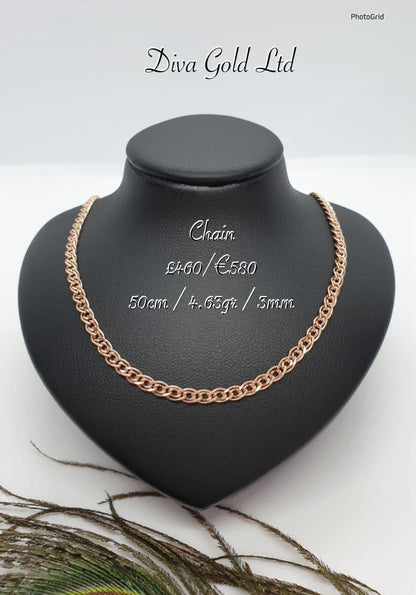 Gold 585 Mona Liza chain 50cm