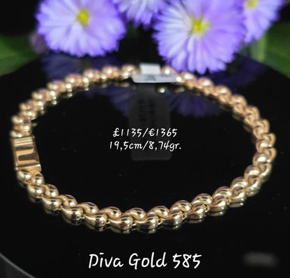 19.5cm Gold bracelet 585