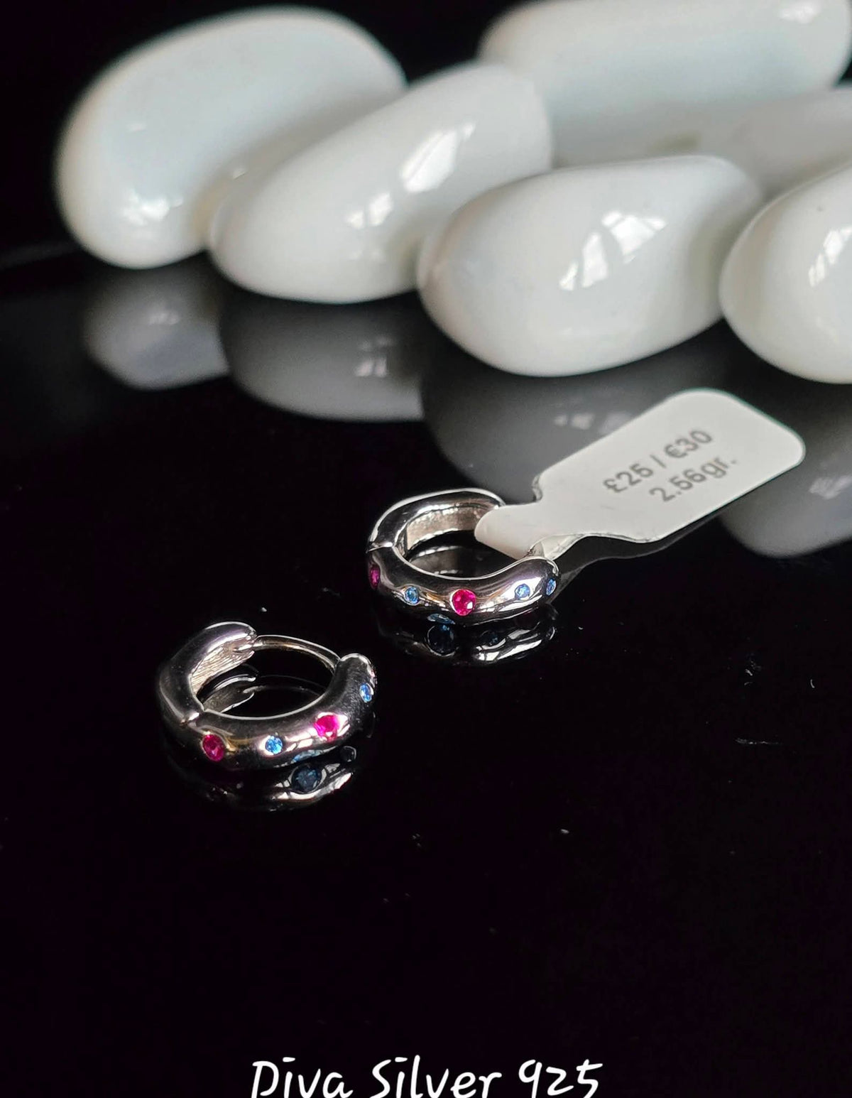 Sterling Silver Hoop Style Women Earrings