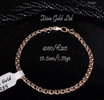 Gold bracelet. 19.5cm