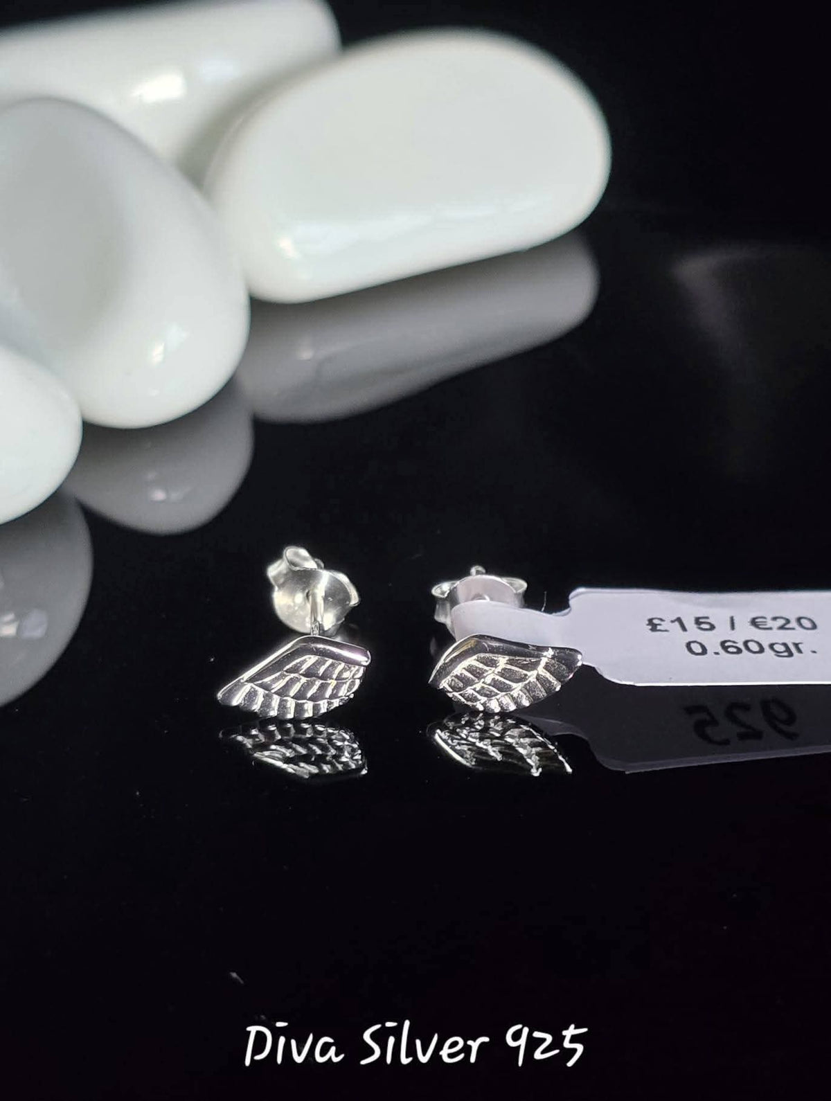 Sterling Silver Wings Stud Earrings for Kids