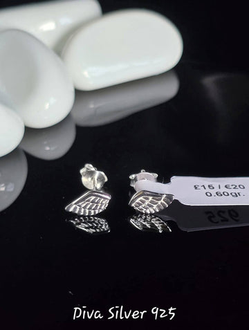 Sterling Silver Wings Stud Earrings for Kids
