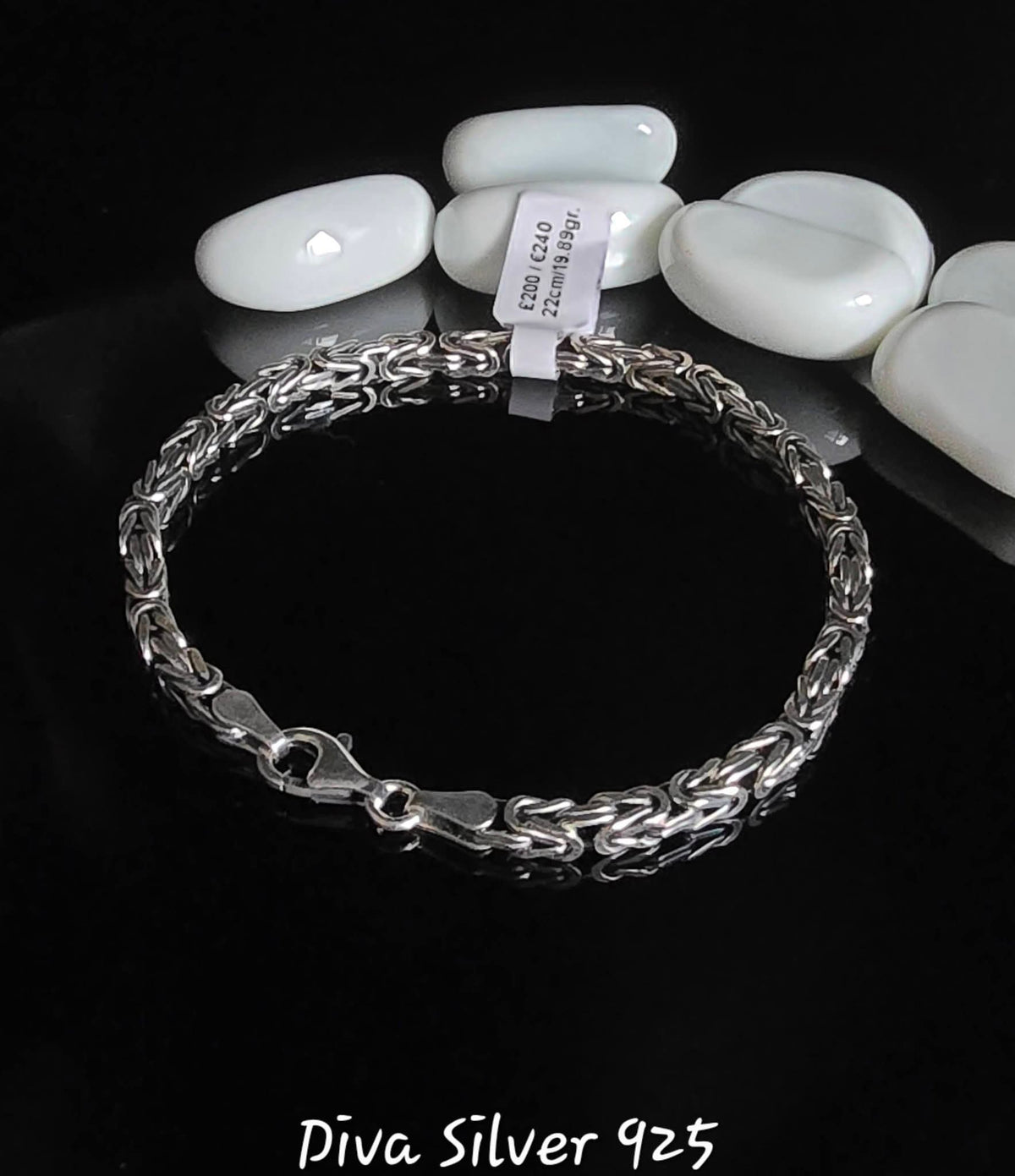 925 Sterling Silver Byzantine Men's Bracelet