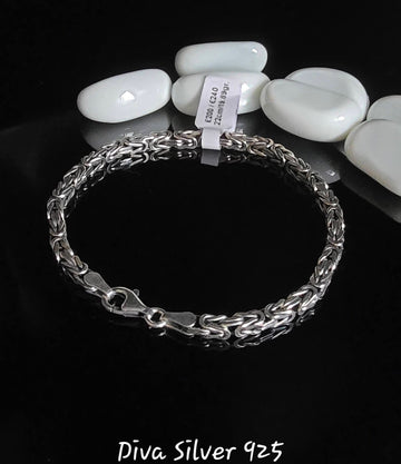 925 Sterling Silver Byzantine Men's Bracelet