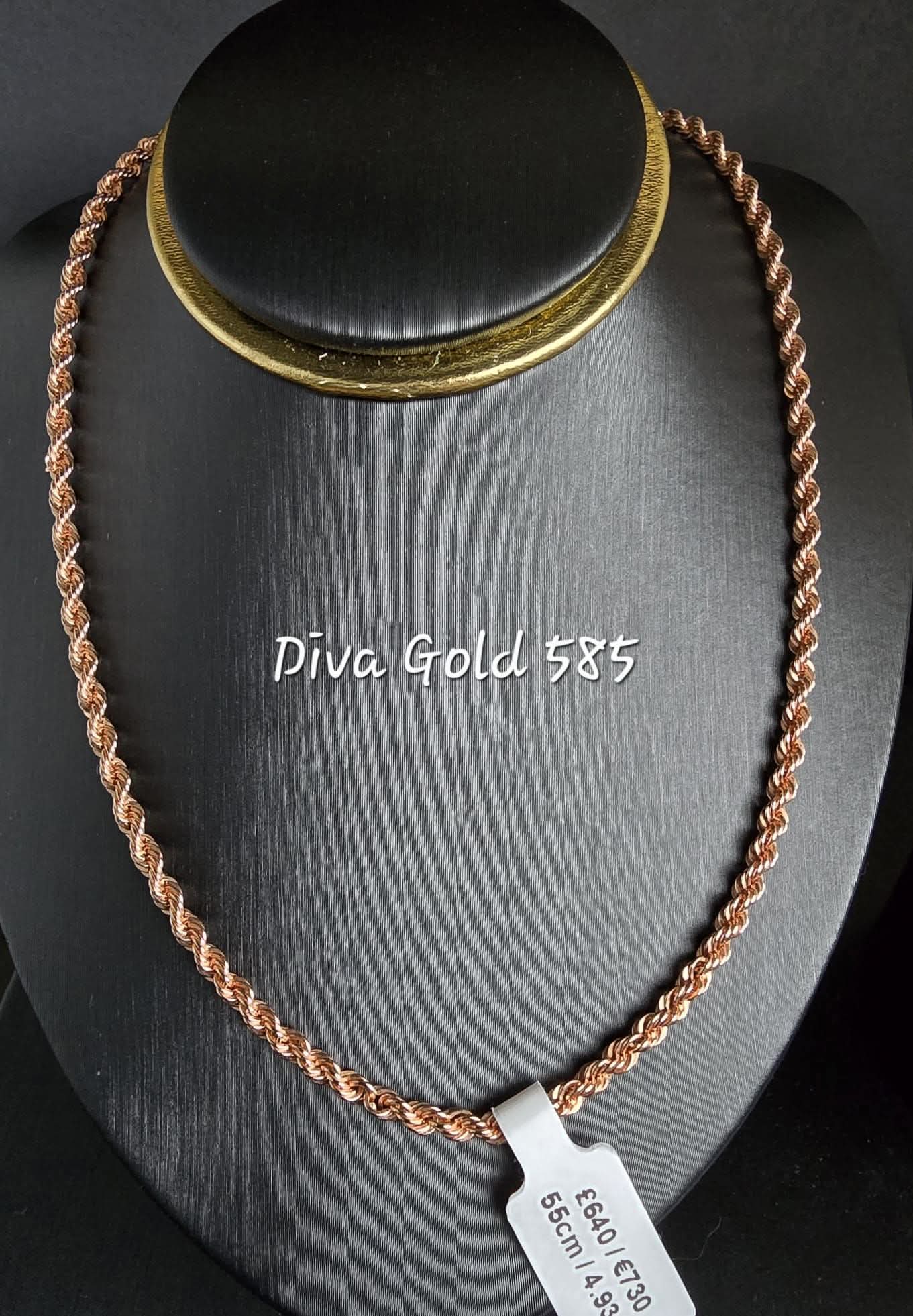 585 Gold chain 55cm. 4.93gr