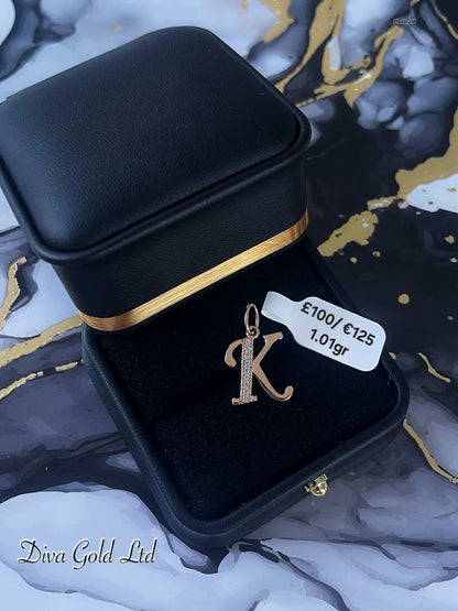 Gold 585 Letter Pendant