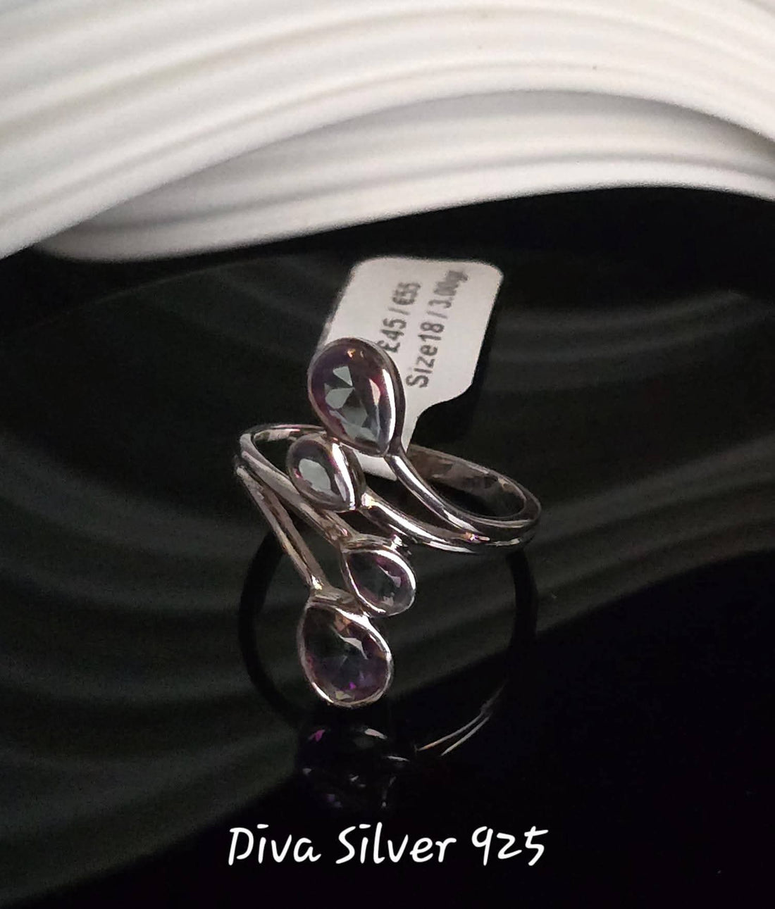 Sterling Silver Round Leaf Ring