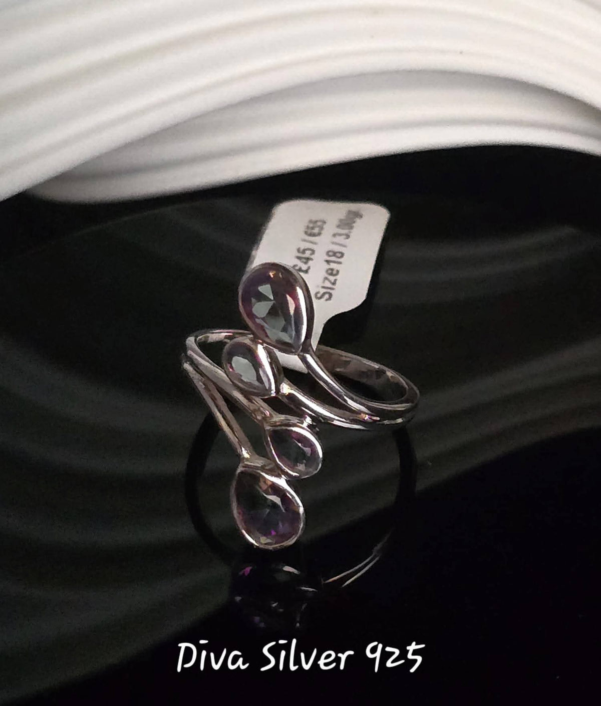 Sterling Silver Round Leaf Ring
