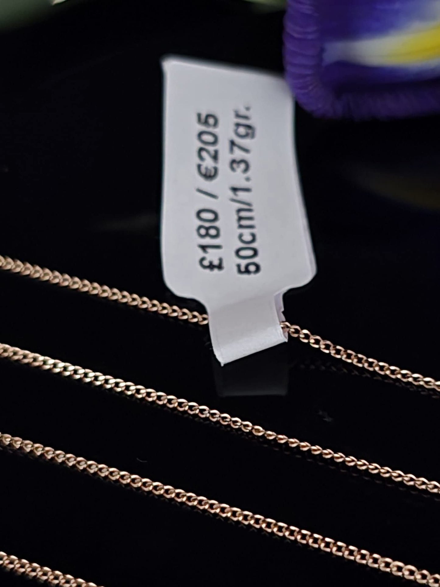 585 Gold chain 50cm. 1.37gr