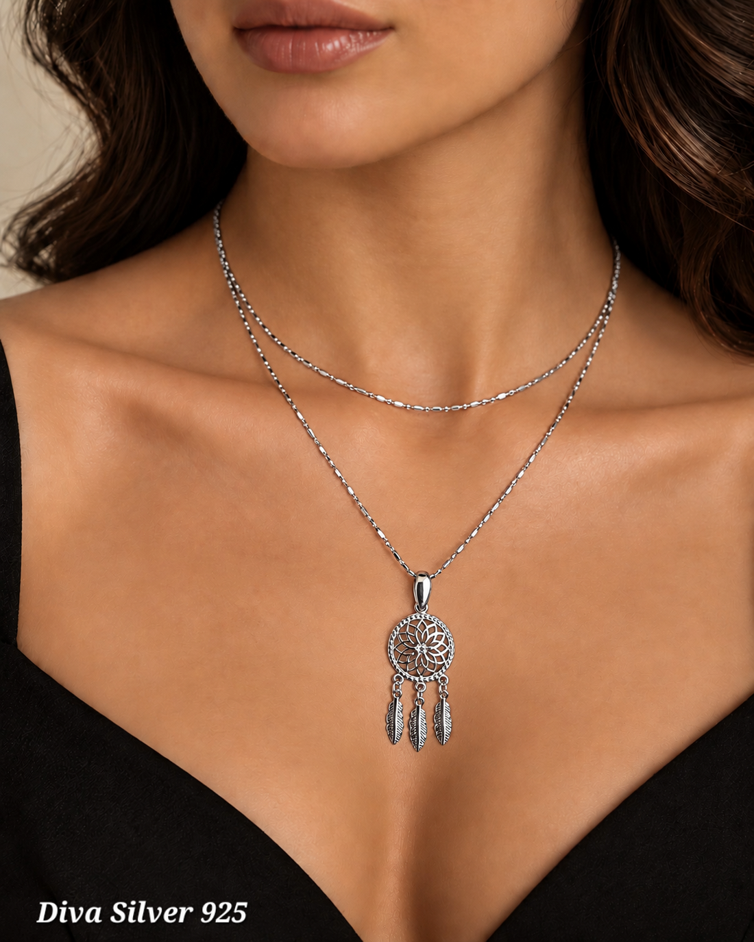 925 Sterling Dreamcatcher Pendant