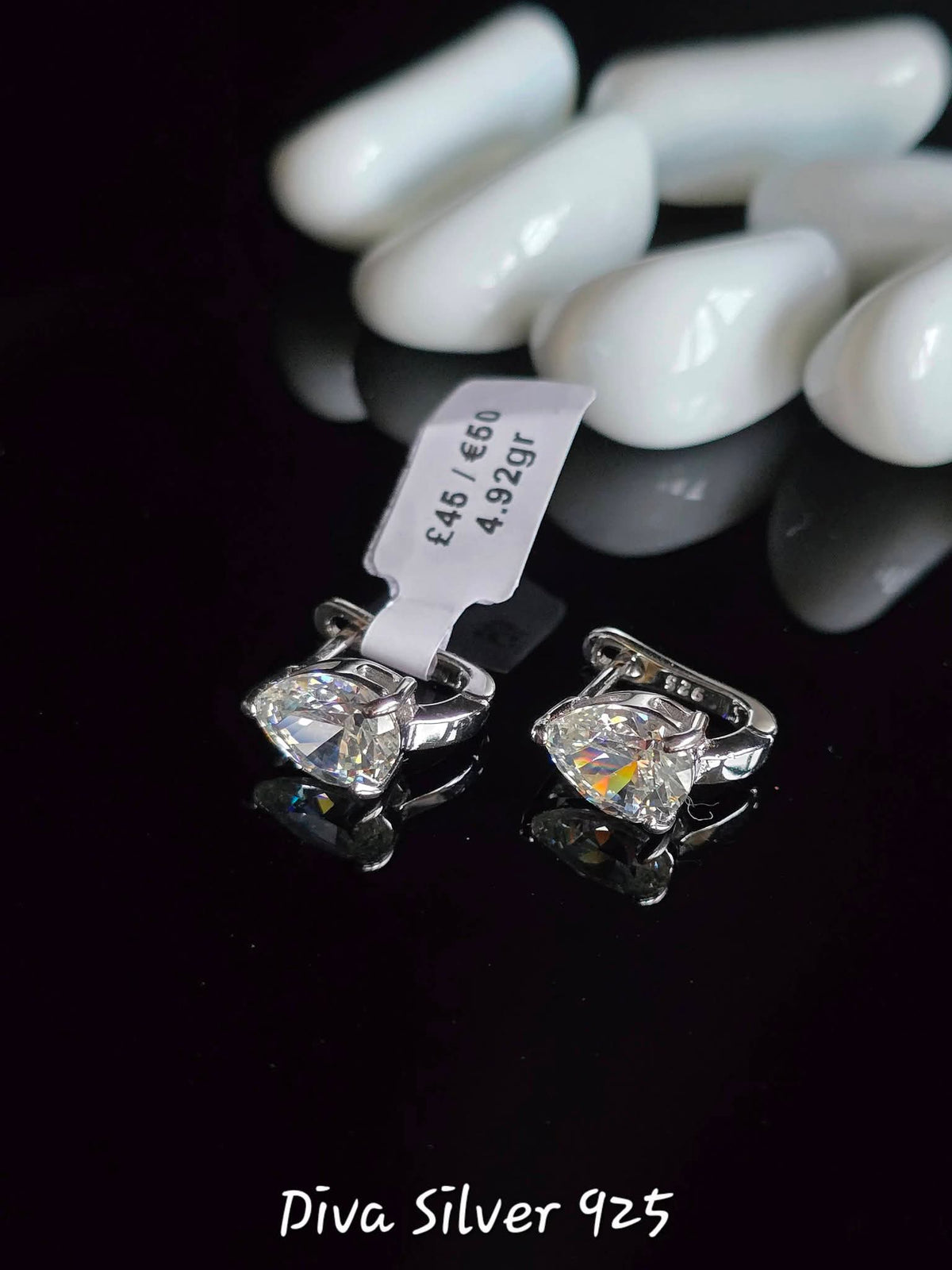 Sterling Silver Drop Women Earrings