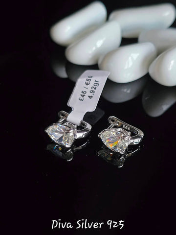 Sterling Silver Drop Women Earrings