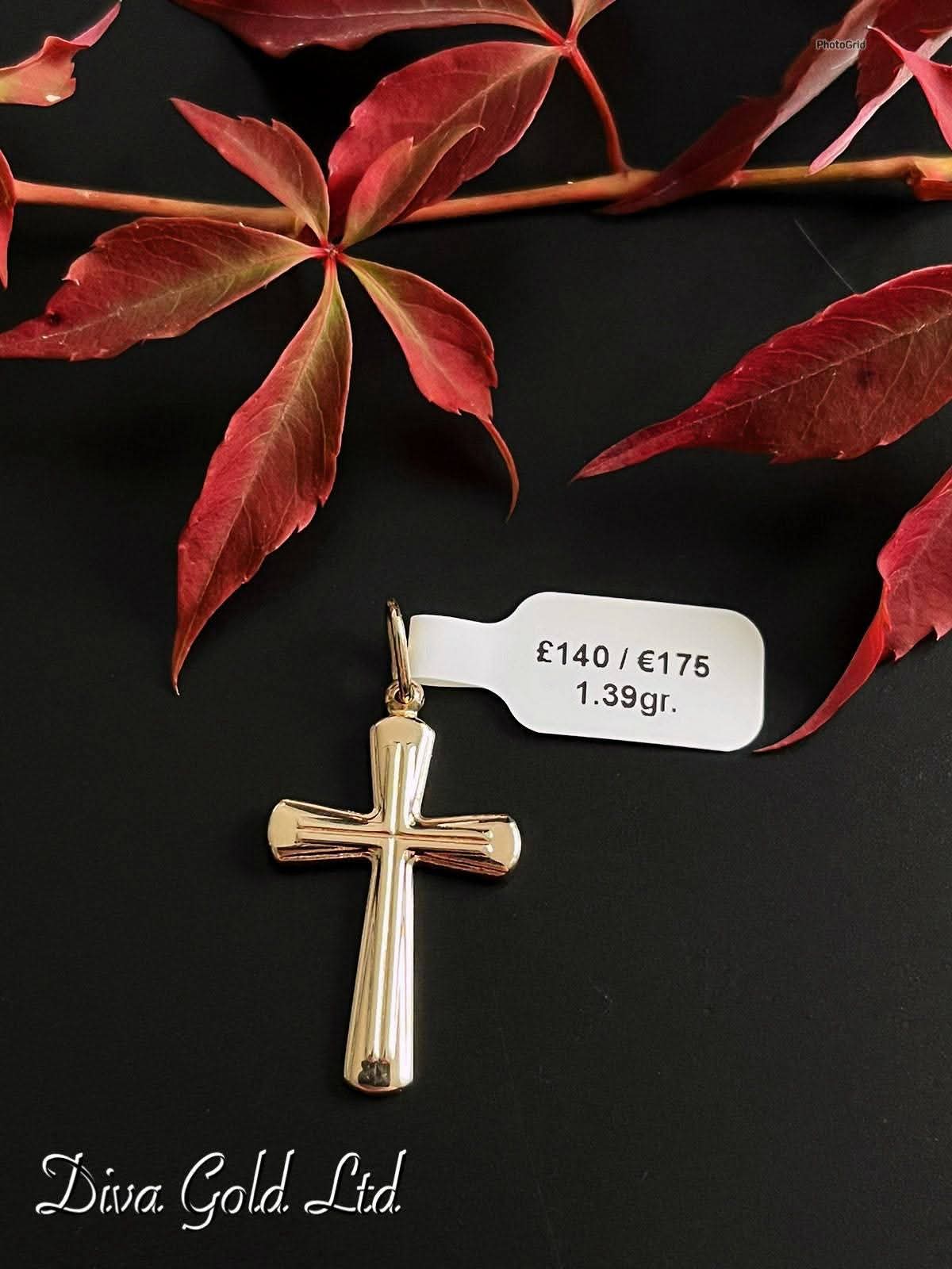 Gold 585 cross pendant