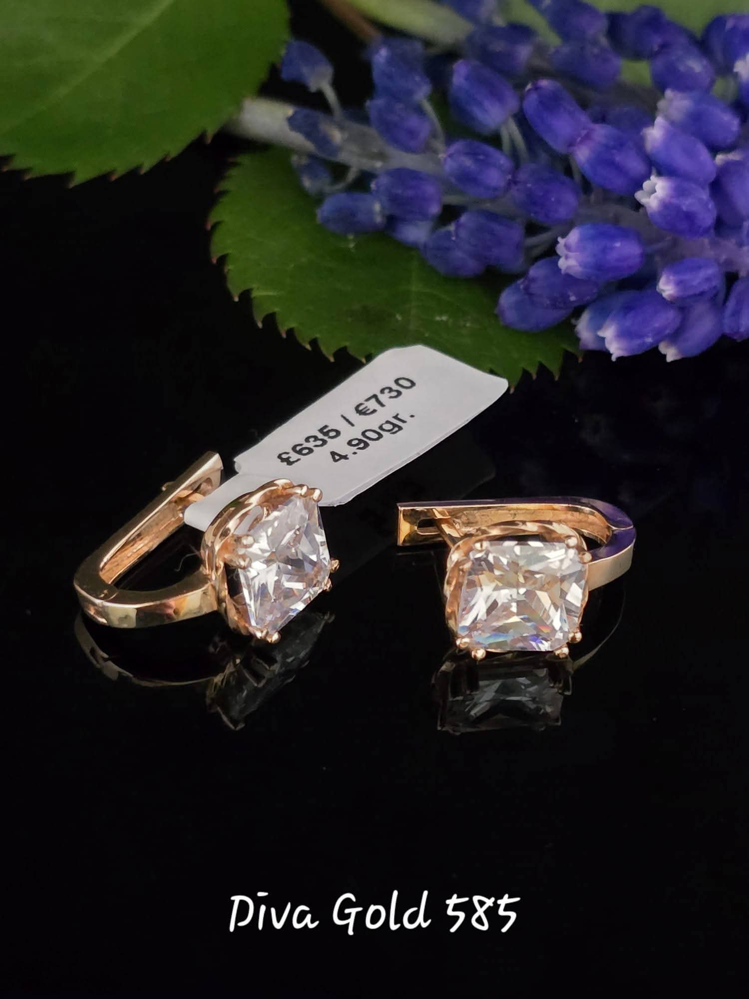 585 Gold earrings. 4.90gr