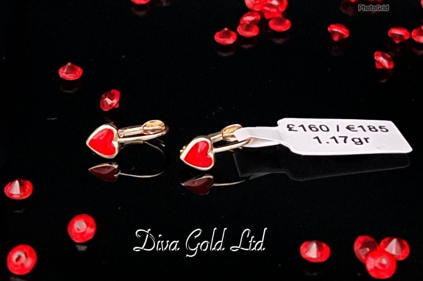 children's gold earrings. 1.17gr