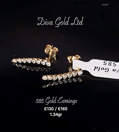 Gold 585 studs earrings