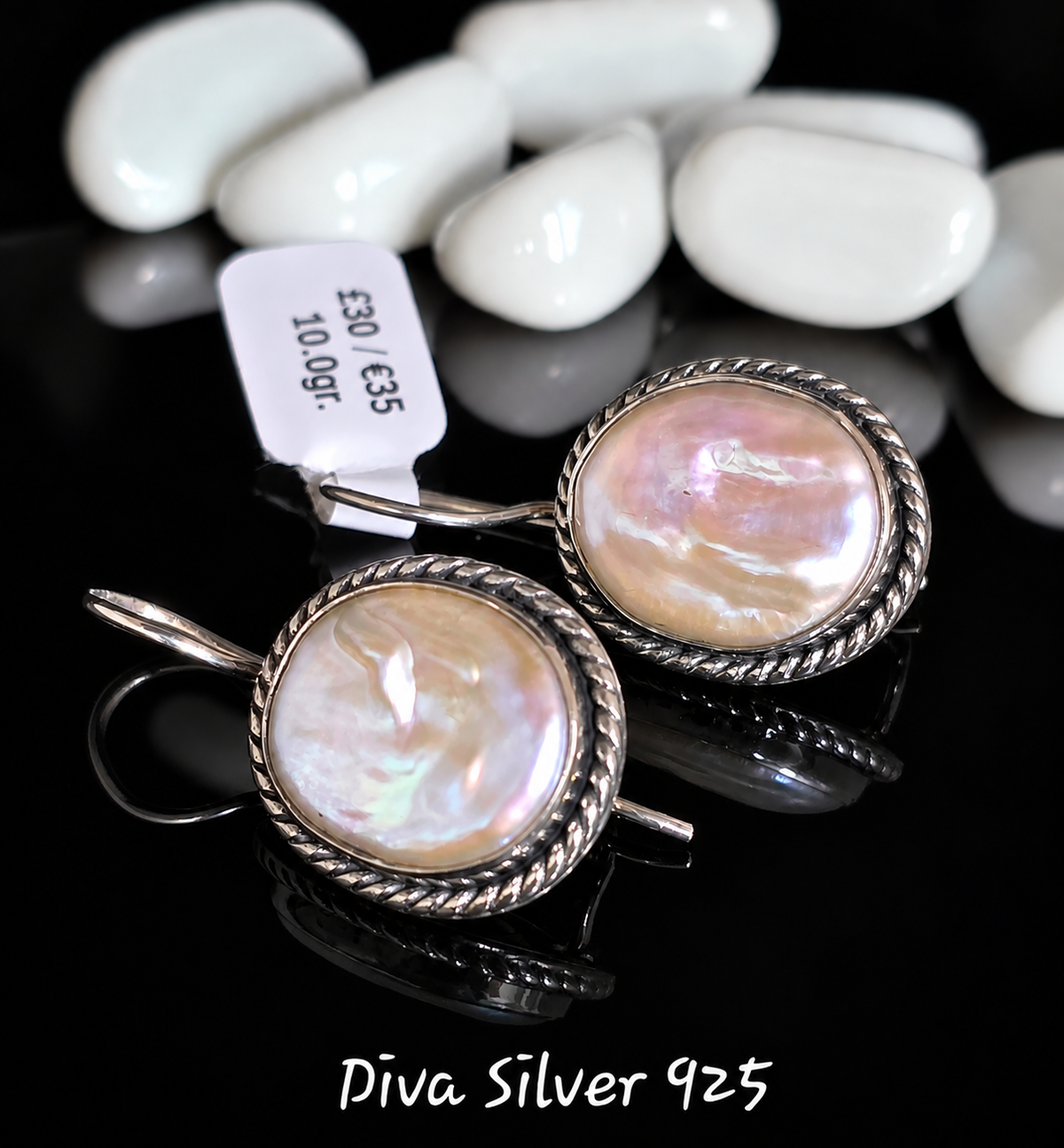 Sterling Silver Pearl Women Earrings