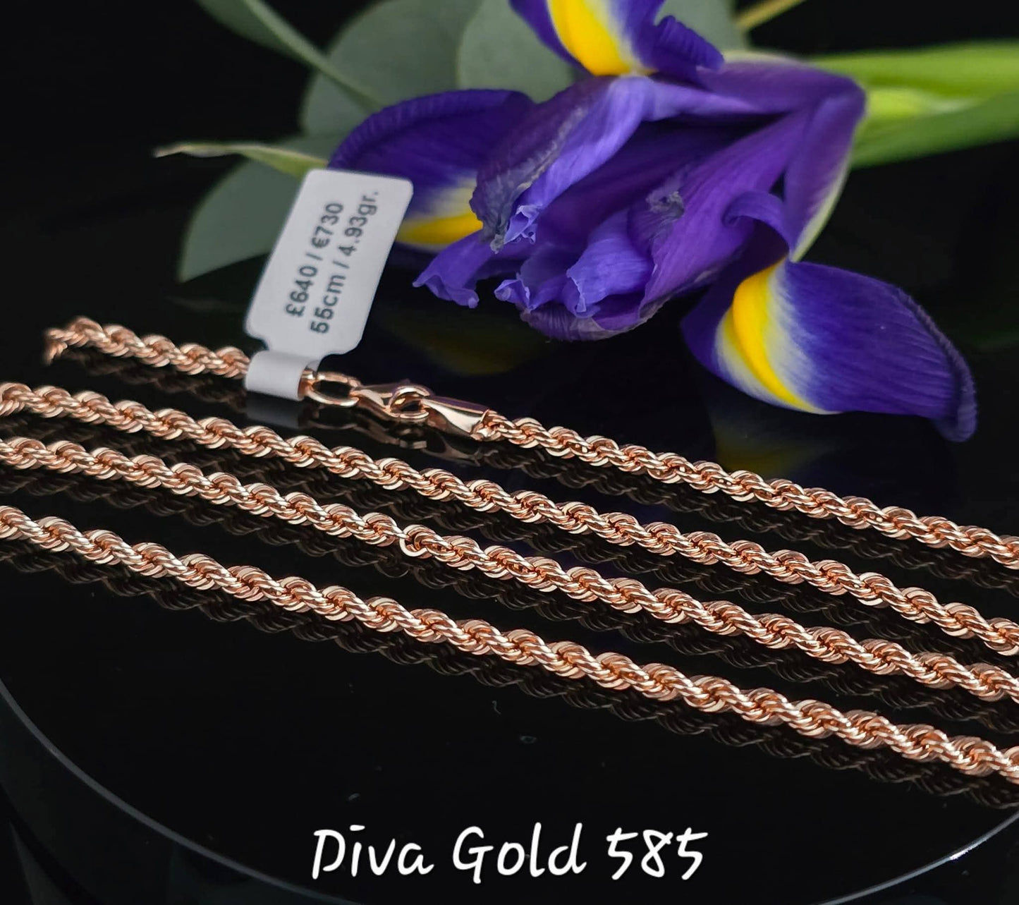 585 Gold chain 55cm. 4.93gr