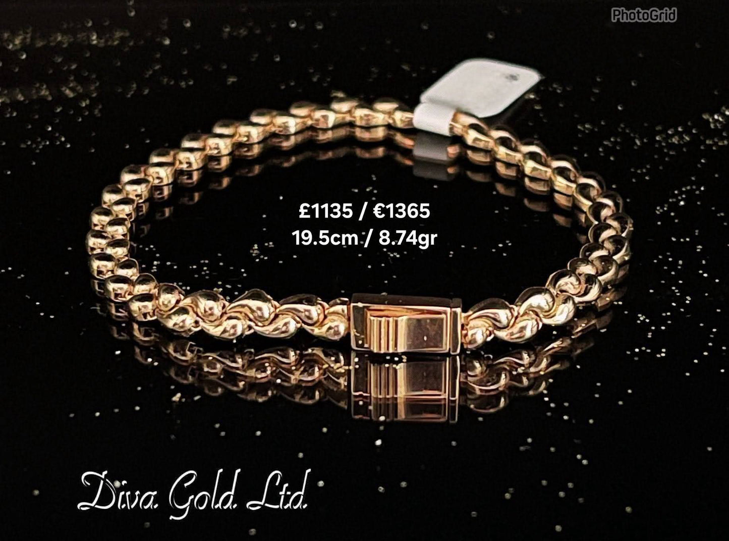19.5cm Gold bracelet 585
