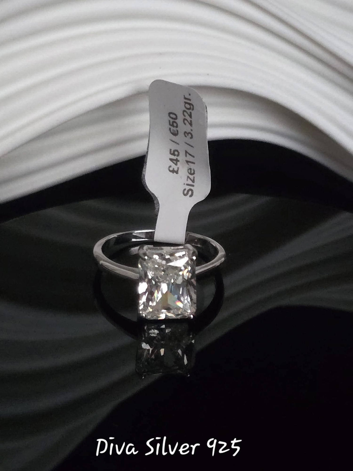 Sterling Silver Rectangular Ring