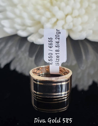 Men's gold 585 ring. Size 18.5